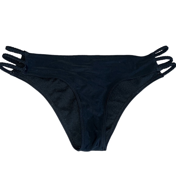 Black Push Up Cage Back Halter Bikini - Picture 4 of 6